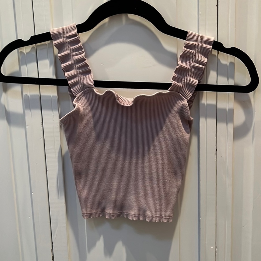 Cropped purple tank